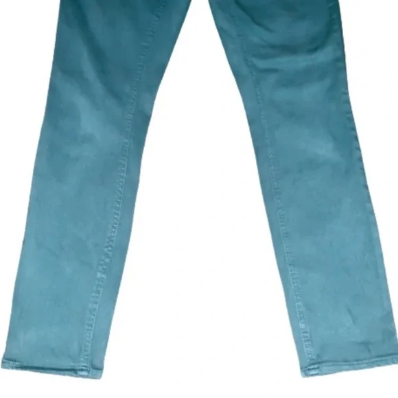 Madewell Size 26 Women’s Sateen Green Denim Low-Rise Skinny Ankle Jeans - Picture 4 of 11